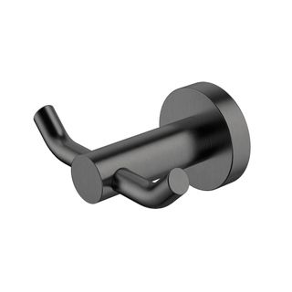 Star Electroplated Gun Metal Robe Hook Double