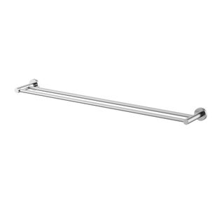 Star Brushed Chrome Double Towel Rail 750mm