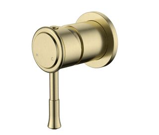 Montpellier Small Backplate Shower Mixer PVD Brushed Bronze