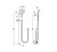 Nova Shower On Rail Pvd Brushed Nickel