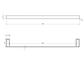 Nova Electroplated Gunmetal Single Towel Rail 600mm