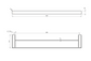 Nova Electroplated Matt Black Double Towel Rail 600mm