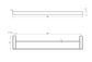Nova Pvd Brushed Nickel Double Towel Rail 600mm