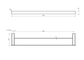 Nova Electroplated Gunmetal Double Towel Rail 600mm