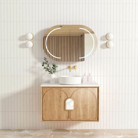 Laguna Mark II 900mm Woodland Oak Wall Hung Vanity