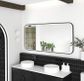 LED Newport 1500(W)x750(H) Black Metal Frame Mirror- Install Horizontal or Verti