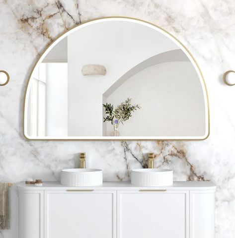 LED Moonlight Archie 1000(H)x1500(W) Gold Metal Frame Mirror