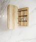 LED Newport 900(H)x450(W) Natural Oak Shaving Cabinet - Premium Edition