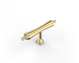 Heirloom - 80mm Brushed Brass Handle (Premium Solid Brass Construction)