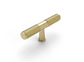 Nord - 80mm Brushed Brass Handle (Premium Solid Brass Construction)