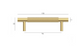 Nord - 130mm Brushed Brass Handle (Premium Solid Brass Construction)