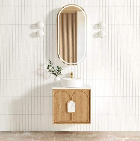 Laguna Mark II 600mm Woodland Oak Wall Hung Vanity