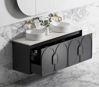 Laguna Mark II 1500mm Black Oak Wall Hung Vanity
