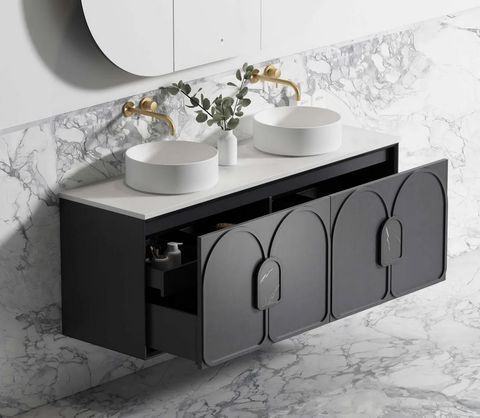 Laguna Mark II 1500mm Black Oak Wall Hung Vanity