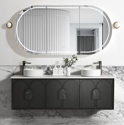Laguna Mark II 1800mm Black Oak Wall Hung Vanity