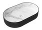Kensington Oval 560x350x120 Matte Black & Matte White Carrara Basin