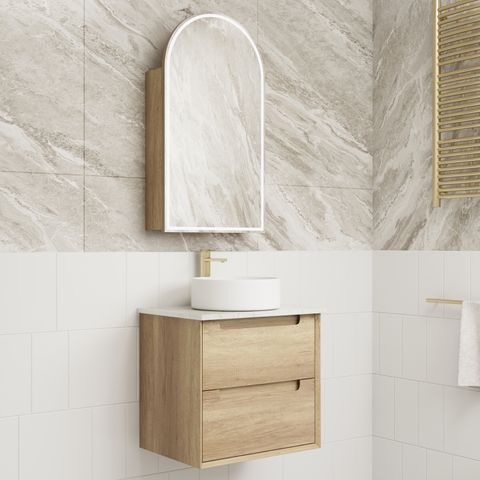 Moreno Wall Hung Vanity Cab Only 600mm
