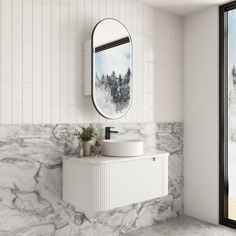 Savio 900mm Wall Hung Vanity Cabinet Only