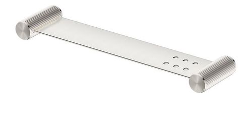 Mica Fluted Stainless Shelf - 400mm - Brushed Nickel