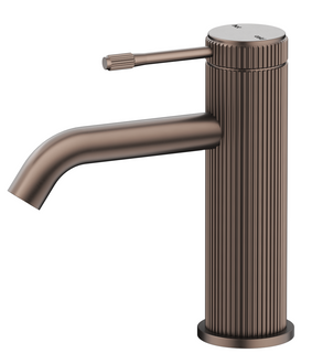 Mica Fluted Basin Mixer - Dusk Bronze