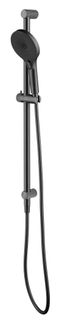 Mica Gunmetal Fluted Shower Head on Rail