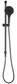 Mica Gunmetal Fluted Shower Head on Rail