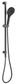 Mica Gunmetal Fluted Shower Head on Rail