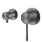 Mica Fluted Sideways Shower Mixer Diverter - Gunmetal