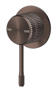 Mica Fluted Shower Mixer - Dusk Bronze