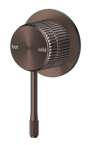 Mica Fluted Shower Mixer - Dusk Bronze