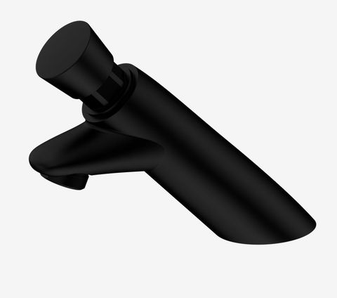 SS316 LEAD FREE TIMEFLOW PUSH BUTTON PILLAR TAP PVD BLACK