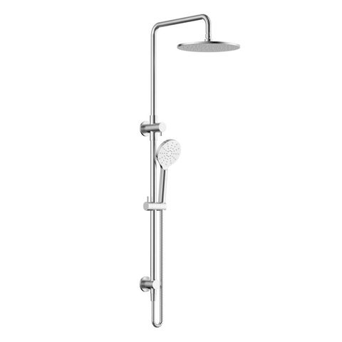Star Luxury Brushed Chrome Shower Column Set
