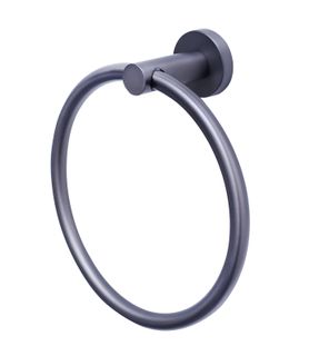 Star Gun Metal Towel Ring