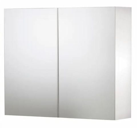 900 Pencil Edge Matte WHITE Mirror Cabinet (720 Height)