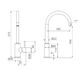 Dolce II Sink Mixer Brushed Gold