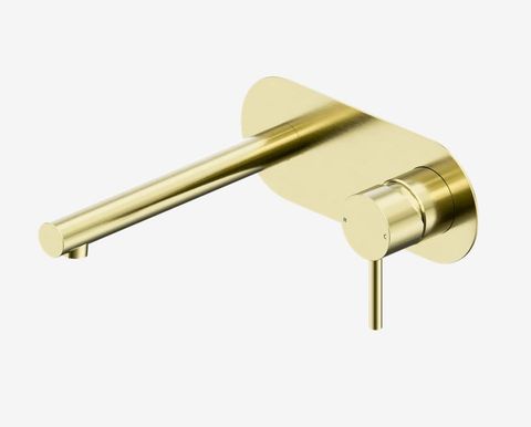 Dolce II Wall Basin/Bath Mixer Brushed Gold