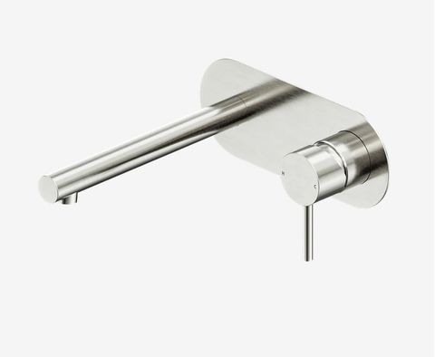 Dolce II Wall Basin/Bath Mixer Brushed Nickel