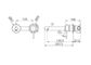 Dolce II Wall Basin/Bath Mixer Separate Back Plate Brushed Gold