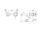 Dolce II Wall Basin/Bath Mixer Separate Back Plate Brushed Nickel