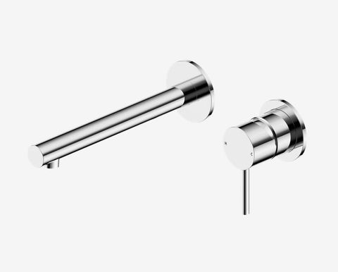 Dolce II Wall Basin/Bath Mixer Separate Back Plate Chrome