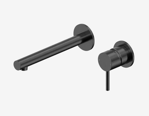 Dolce II Wall Basin/Bath Mixer Separate Back Plate Gun Metal