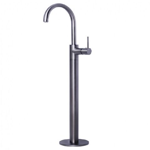 Star Gun Metal Freestanding Bath Mixer/Spout