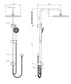 Renovator Round Chrome Combination Shower Rail Set