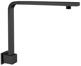 Savanna Square Matte Black High Rise Shower Arm 350mm