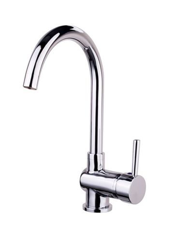 Ramsay Round Chrome Gooseneck Sink Mixer