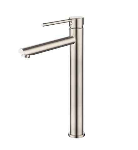 Star Mini PVD Brushed Nickel 25mm High Rise Basin Mixer