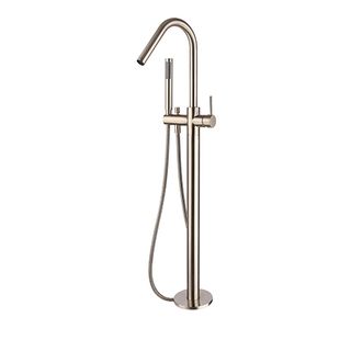 Star PVD Brushed Nickel Freestanding Bath Spout with Shower