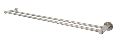 Star Brushed Nickel Double Towel Rail 600mm