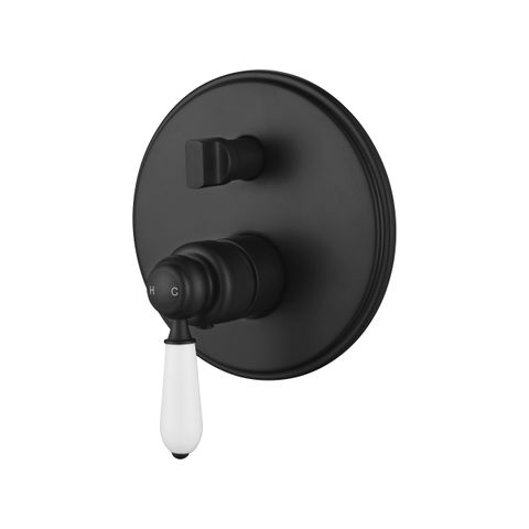 Bordeaux Black Shower Mixer with Diverter