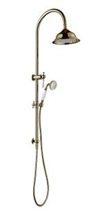 Bordeaux Brushed Bronze Twin Shower on Rail